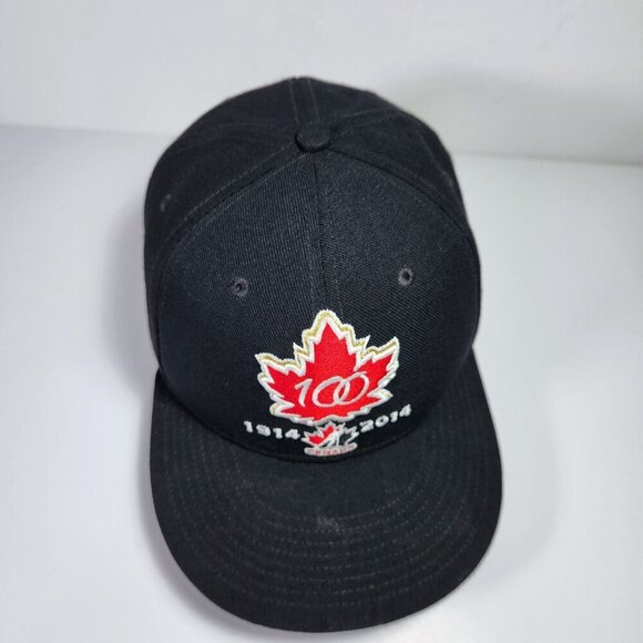 Nike Hockey Canada Anniversary Hat Cap 100 Year 1914 - 2014 Black Snapback - Picture 3 of 10